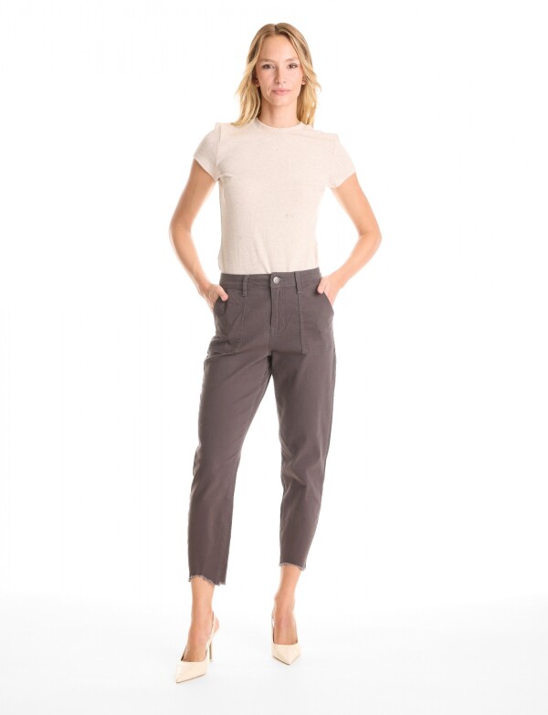 Pantalon Crop GRIS