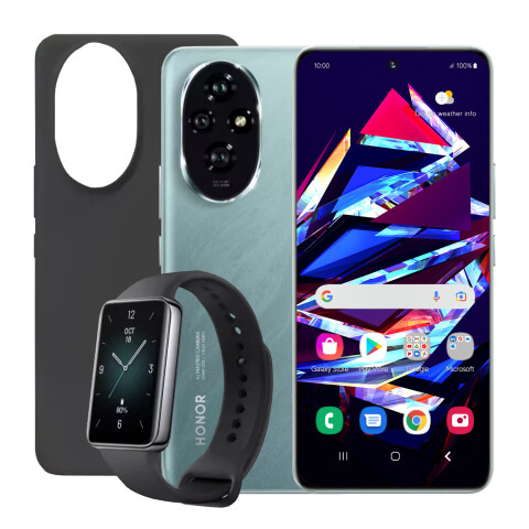 Honor 200 12/512 Gb 5g + Honor Band 9 Y Un Case Negro CEL HONOR 200 12/512 VERDE