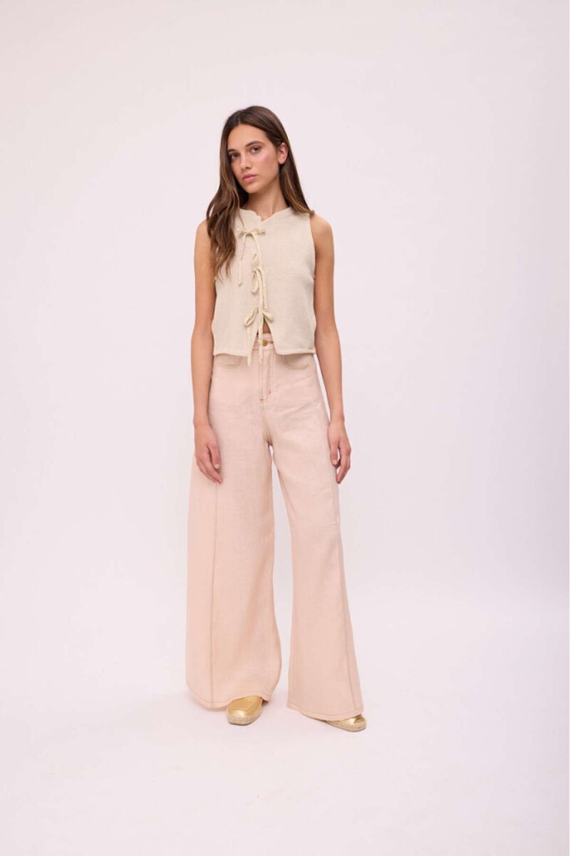 Pantalon Wide Xl Linen Ss26 - Manteca 