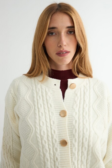 CARDIGAN PALMA CRUDO