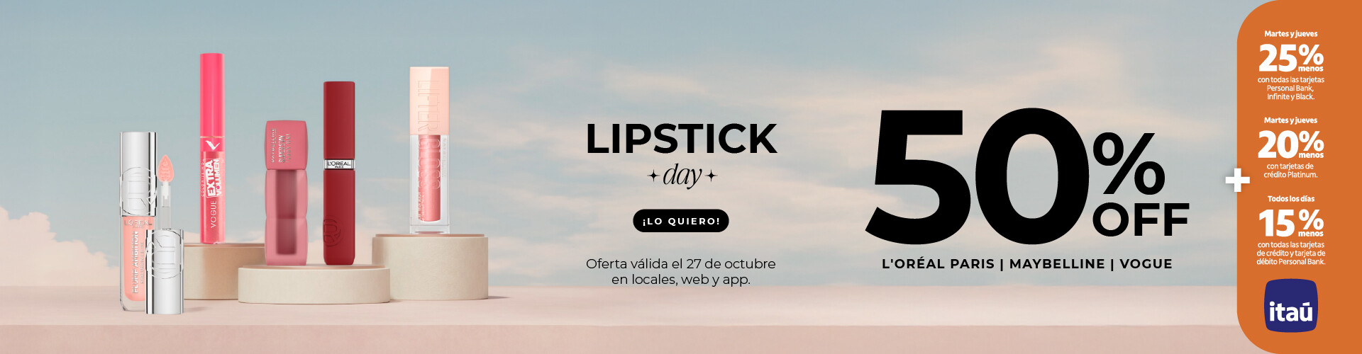 Lipstick Day 50%