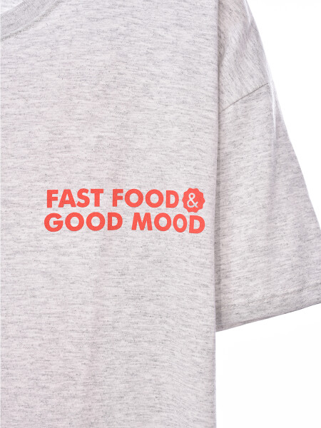 REMERA OVER FAST GRIS MELANGE M