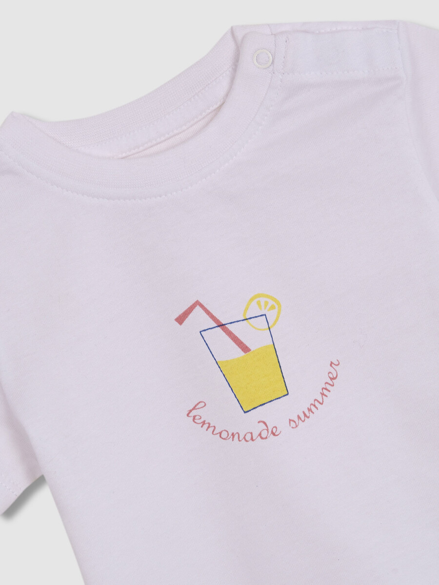 Camiseta Estampado Limonada Blanco