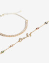 Pulseras Flexibles Sets Color Set De Pulseras Flexibles Lovely - Dorado