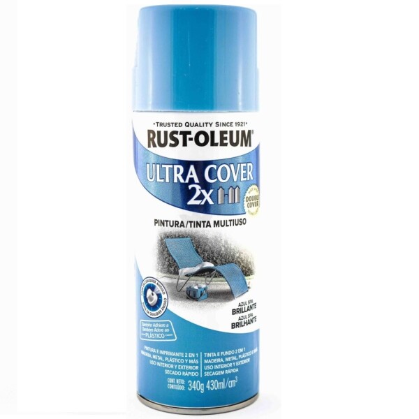 Esmalte en Aerosol Brillante 340g Rust-Oleum Azul Spa