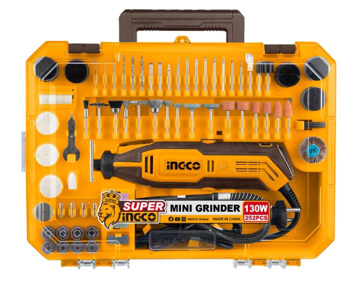 MINI TORNO 130W EN VALIJA C 252 ACCESORIOS INGCO MG133281 