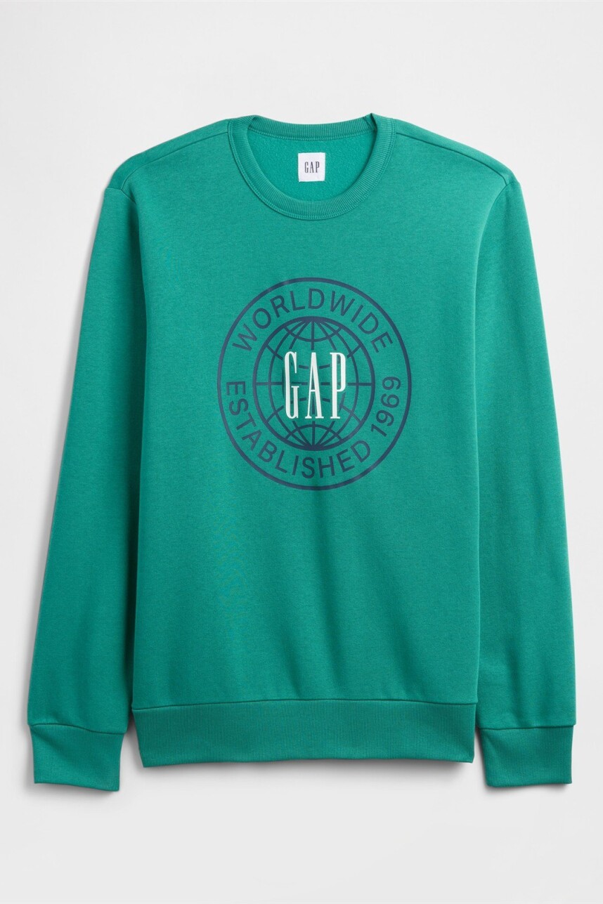 Buzo Deportivo Logo Gap Hombre Green Shade 183