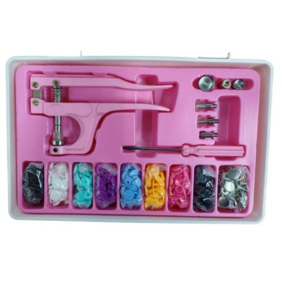 Set Colocador Broches A Presion Snap + 100 Broches Color 