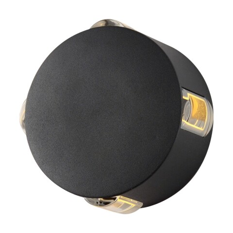 APLIQUE DE PARED ADO. LED REDONDO TETRADIRECCIONAL "VILNA" 4X1W 3000K IP54 GRIS APLIQUE DE PARED ADO. LED REDONDO TETRADIRECCIONAL "VILNA" 4X1W 3000K IP54 GRIS
