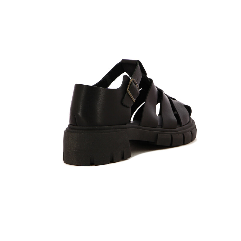Sandalias Mujer Euro Teens Tres Tiras Negro