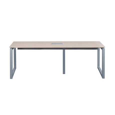 MESA DE REUNIÓN MADERA-Y-METAL GRIS WORK