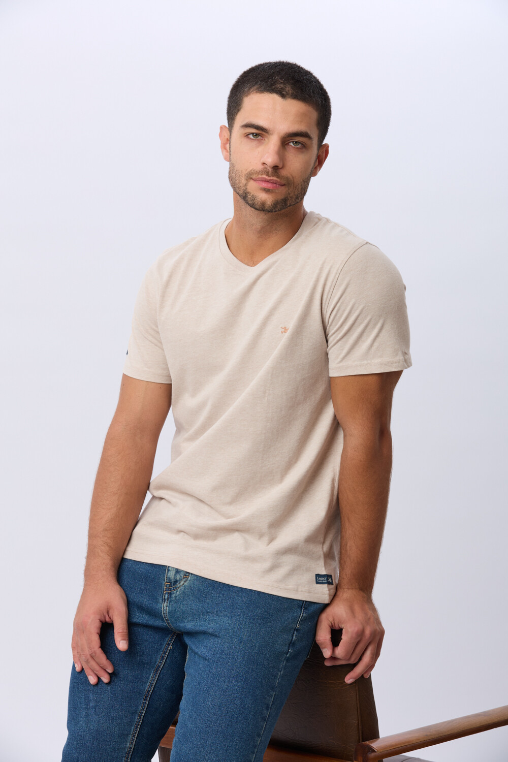 REMERA BÁSICA DE ALGODÓN Beige