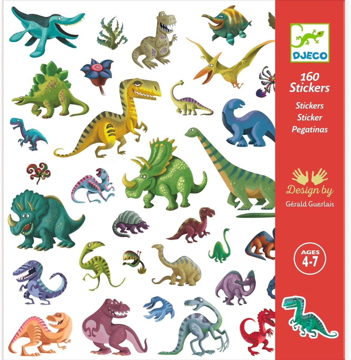 Set de 160 stickers - Dinosaurios 