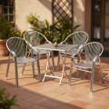 Juego Comedor Cuadrado Con 4 Sillas Para Exterior Resistente Juego Comedor Cuadrado Con 4 Sillas Para Exterior Resistente