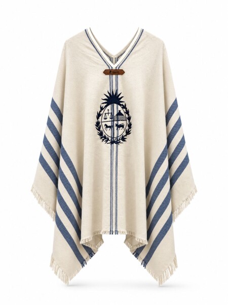 Poncho Patrio Bagual Grueso Azul