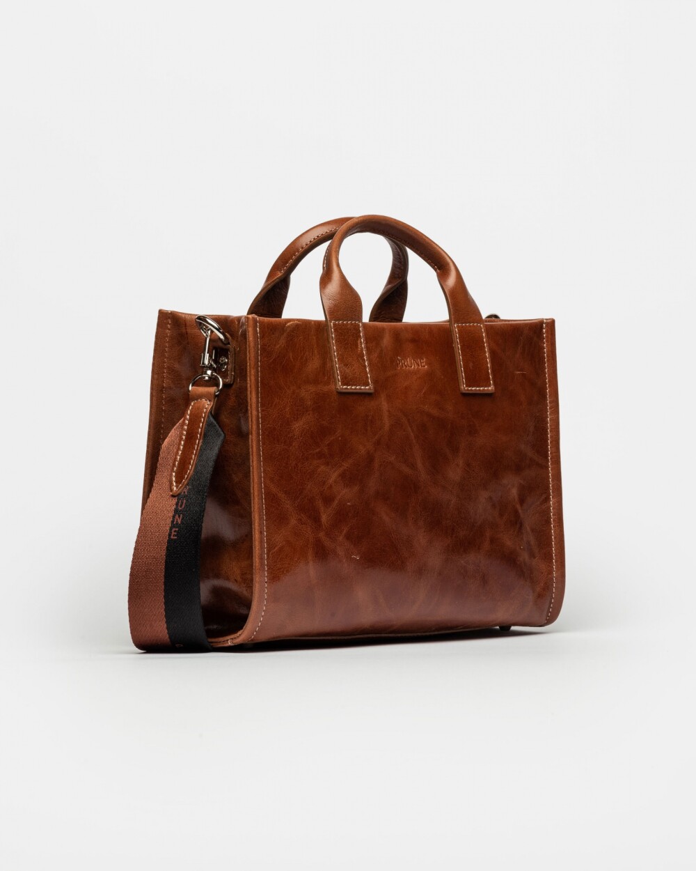 Cartera de Mano Capri En Cuero Liso Cuoio