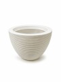MACETA REDONDA BAJA PLASTICA 30X22 BLANCA