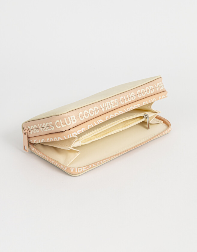 Ficheros Clasico Billeteras Fichero Doble Compartimiento - Blanco Crudo