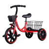 Triciclo metálico con canasto Rojo