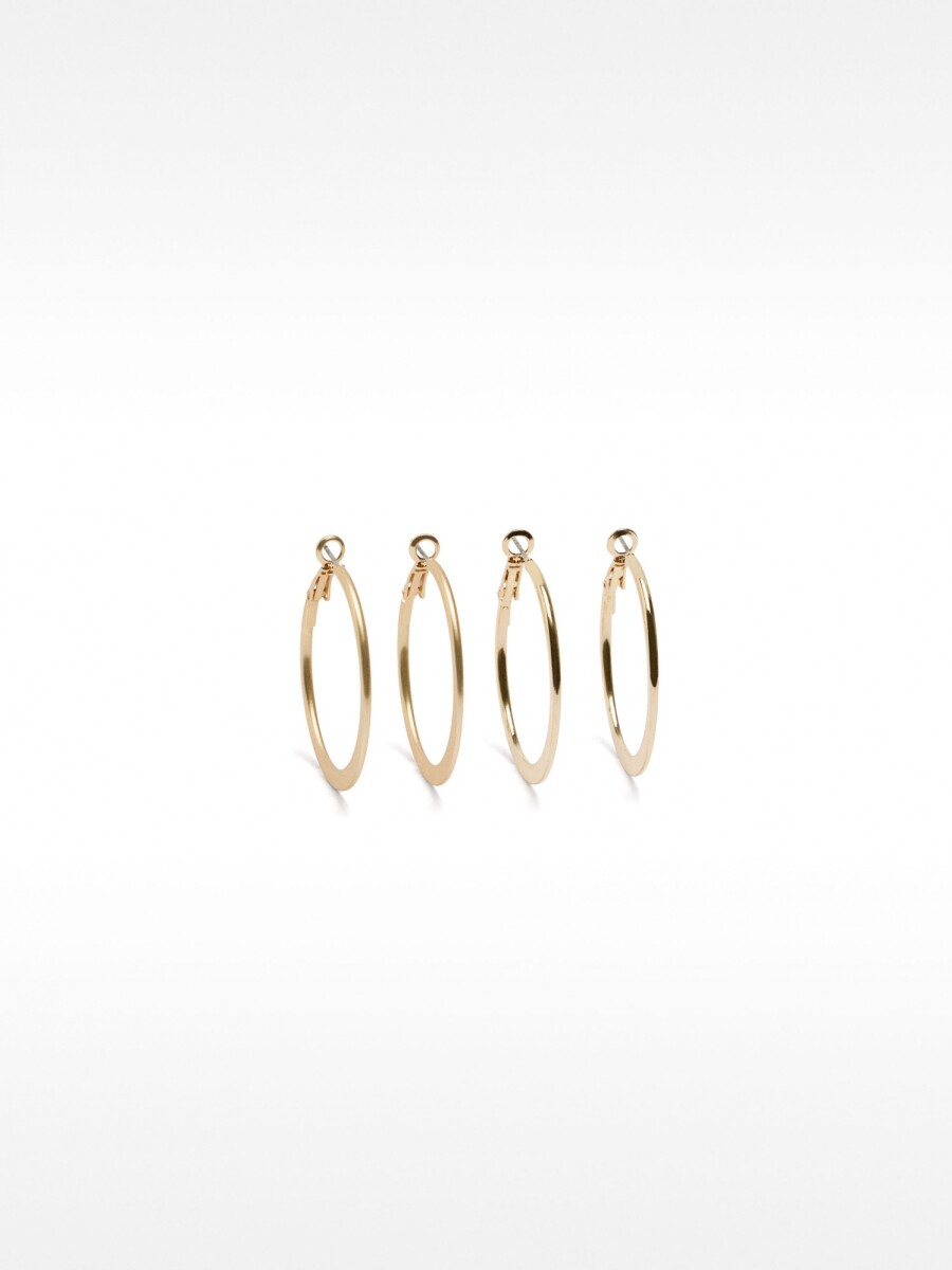 Conjunto De Aros Dorados dorado