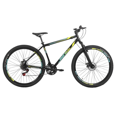 Bicicleta Mormaii Rodado 29 Jaws 2.0 Susp. Disk 21 velocidades Negra con Verde y Azul Bicicleta Mormaii Rodado 29 Jaws 2.0 Susp. Disk 21 Velocidades Negra Con Verde Y Azul