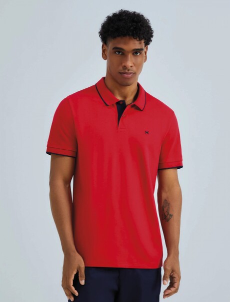 POLO BÁSICA EN PIQUÉ ROJO