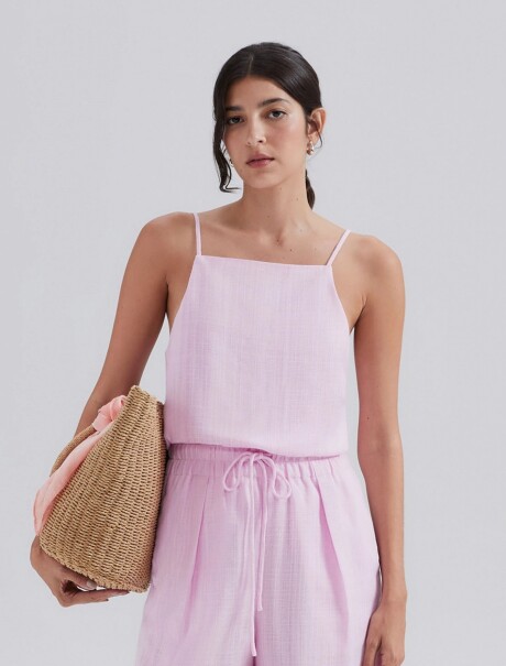 BLUSA SIN MANGAS ROSADO