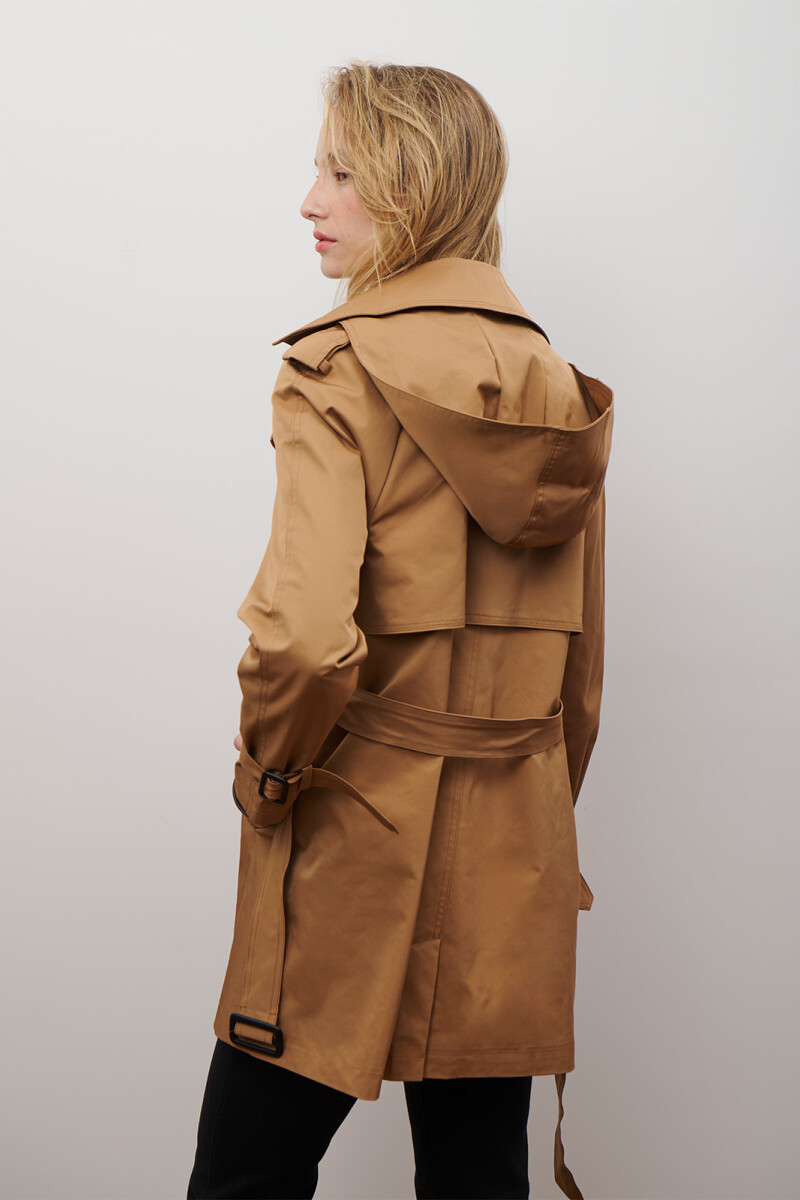 TRENCH CAPUCHA MIDI CAMEL