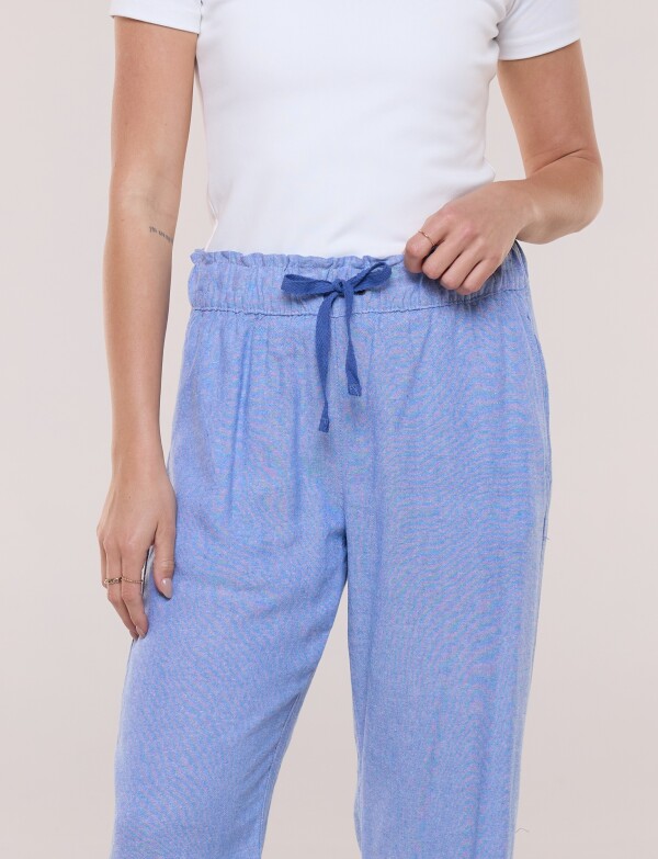 Capri De Lino Con Lazo AZUL