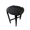 Mesa lateral redonda baja negra - Producto con detalles. Mesa lateral redonda baja negra - Producto con detalles.
