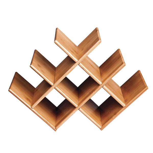 RACK PARA VINO DE BAMBU 41X16X28 CM MARRON