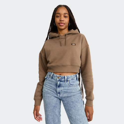 Buzo Dickies Oakport Cropped Hoodie Marrón