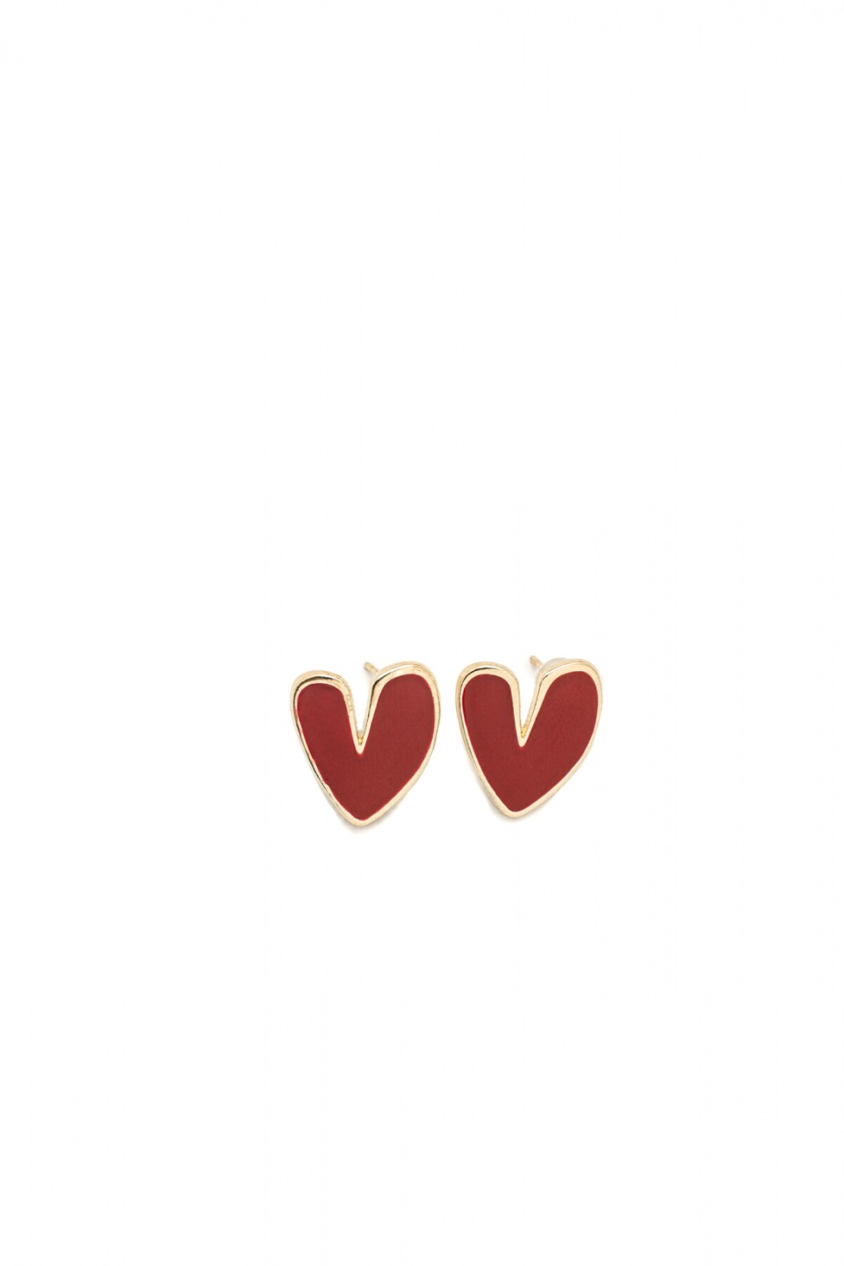 Caravanas Corazón Burdeos