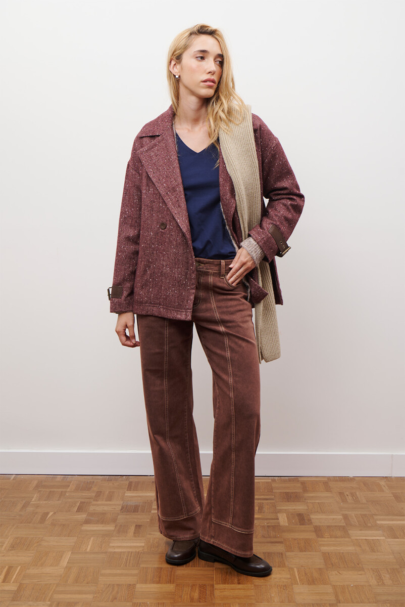 CHAQUETON ESPIGA - BURDEOS 