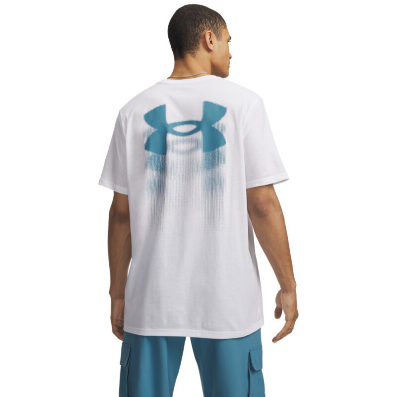 UA M BLUR LOGO SS-WHT WHT-100