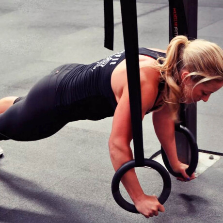 Anillas Crossfit Profesional Entrenamiento Suspensión Negro