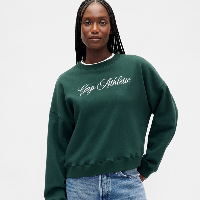LOGO WEDGE PULLOVER DEEP HUNTER 505