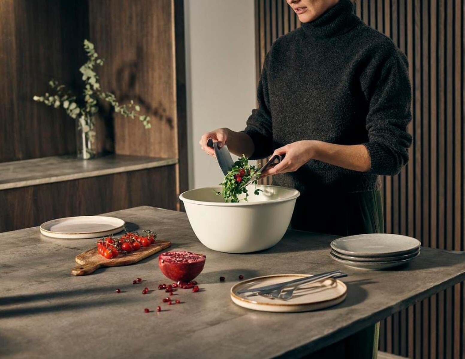 Ensaladera práctica con set servidor 