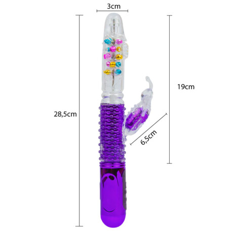 Vibrador Con Rotación Estimulador De Clítoris Mariposa USB Colores Variados