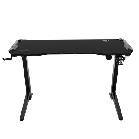 ESCRITORIO GAMER REGULABLE METAL NEGRO GETX