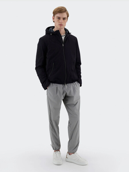 Herno - Campera con capucha de nylon elástizado Azul