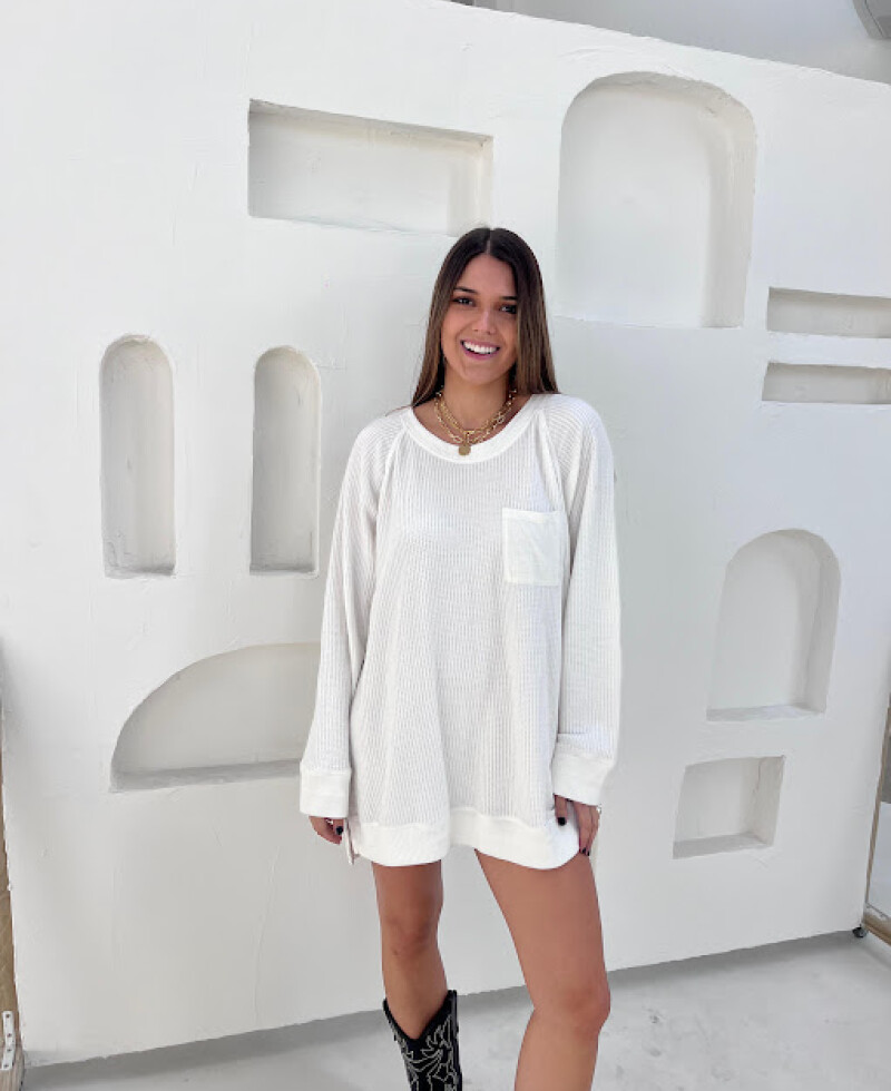 Blusa blanca larga Blusa blanca larga