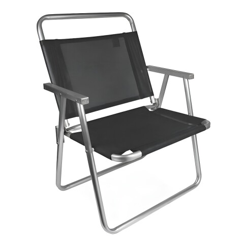 Silla Alta Aluminio Playa Extra Reforzada Hasta 140 Kg. Mor Color Negro Silla Alta Aluminio Playa Extra Reforzada Hasta 140 Kg. Mor Color Negro