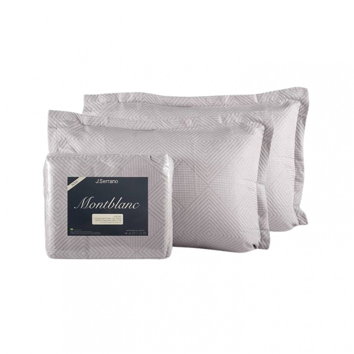 Colcha Queen | 2 Plazas - Montblanc 2,30x2,60m - Gris Cinza 
