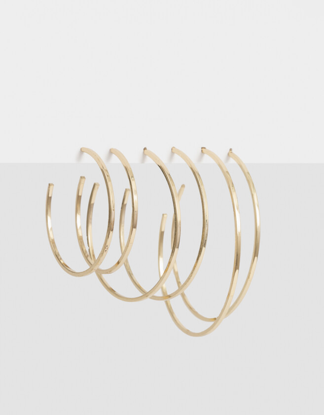 Aros Argollas Set De metal Set De Argollas De Metal - Dorado