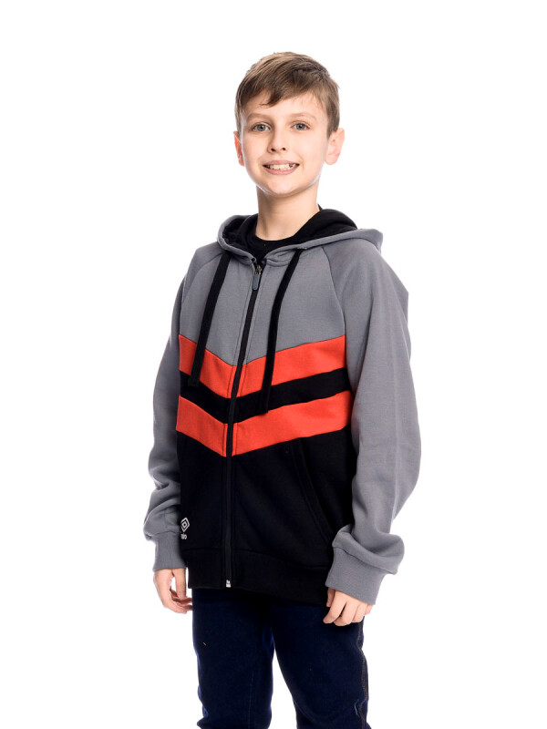 Campera Full Zip Umbro Junior Gry