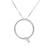 Colgante círculo en oro blanco 18k y brillantes - Incluye cadena Colgante círculo en oro blanco 18k y brillantes - Incluye cadena