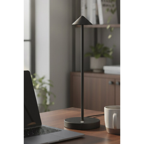 Lampara LED Recargable Portátil 29 cm NEGRO