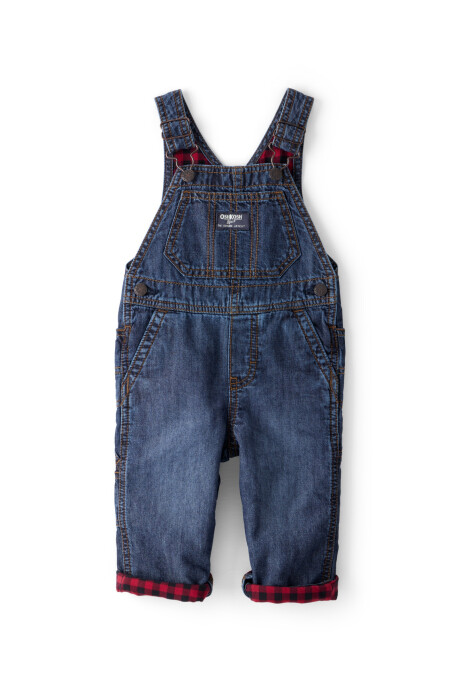 Enterito jean con forro a cuadros Sin color