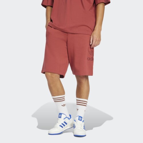 Short Adidas Adicolor Outline Trifolio Rojo